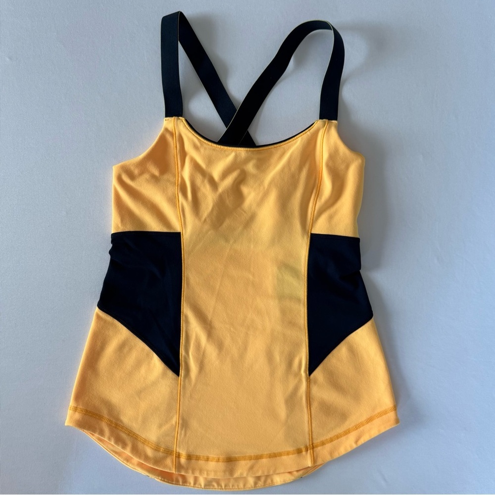 Lululemon Work It Out Tank in Burning Yellow Size 6 Yoga Pilates Running